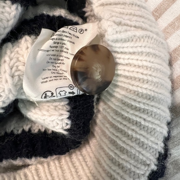 Sezane Lucas striped Button-Up Women Sweater - Picture 6 of 7